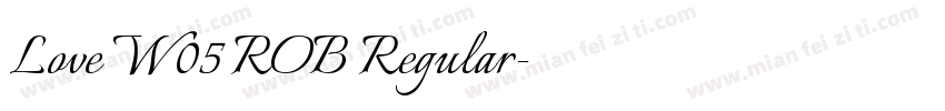 Love W05 ROB Regular字体转换